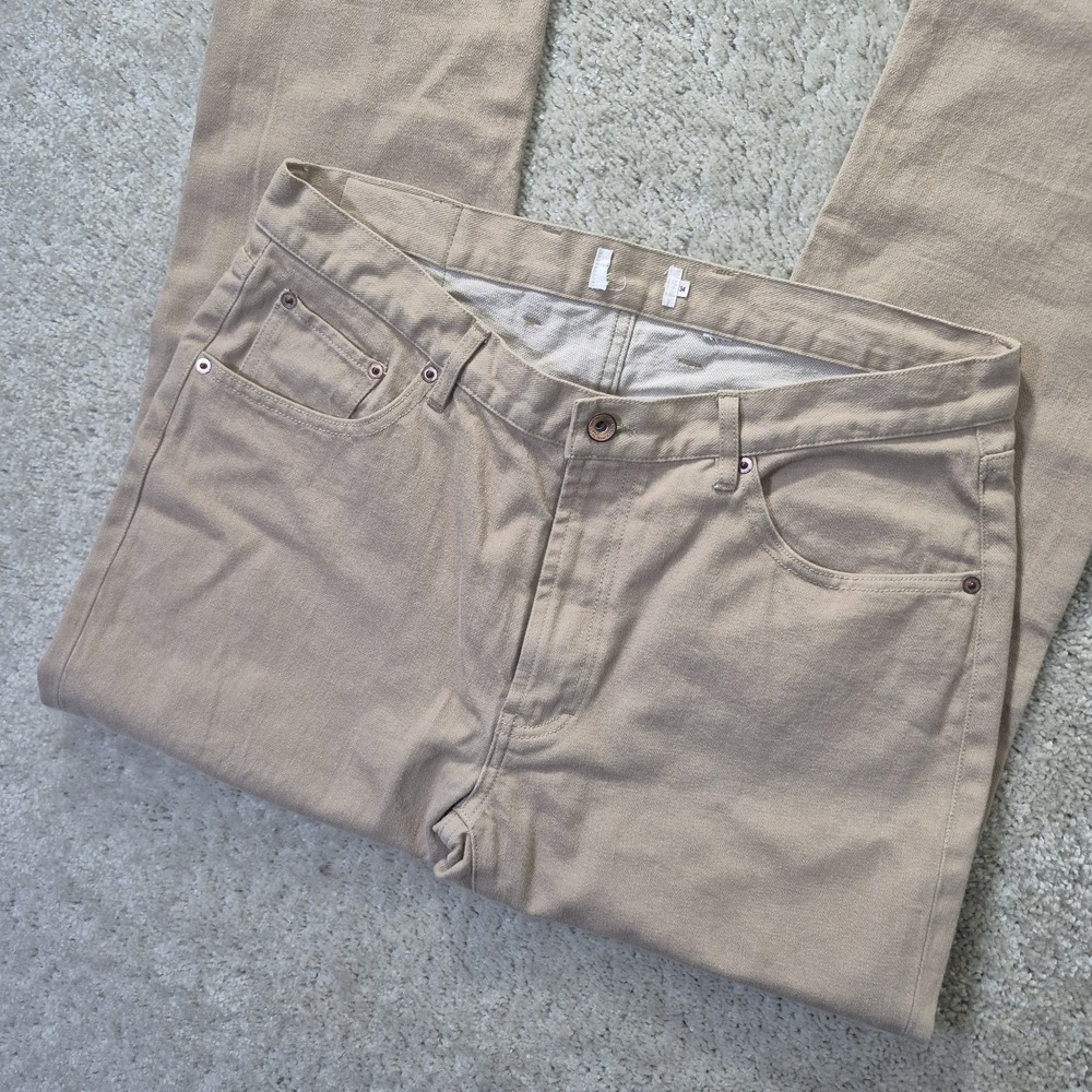 Taylor Stitch All Day Pant Canvas Mens 34/34 Slim Tan Comfort Workwear Outdoor